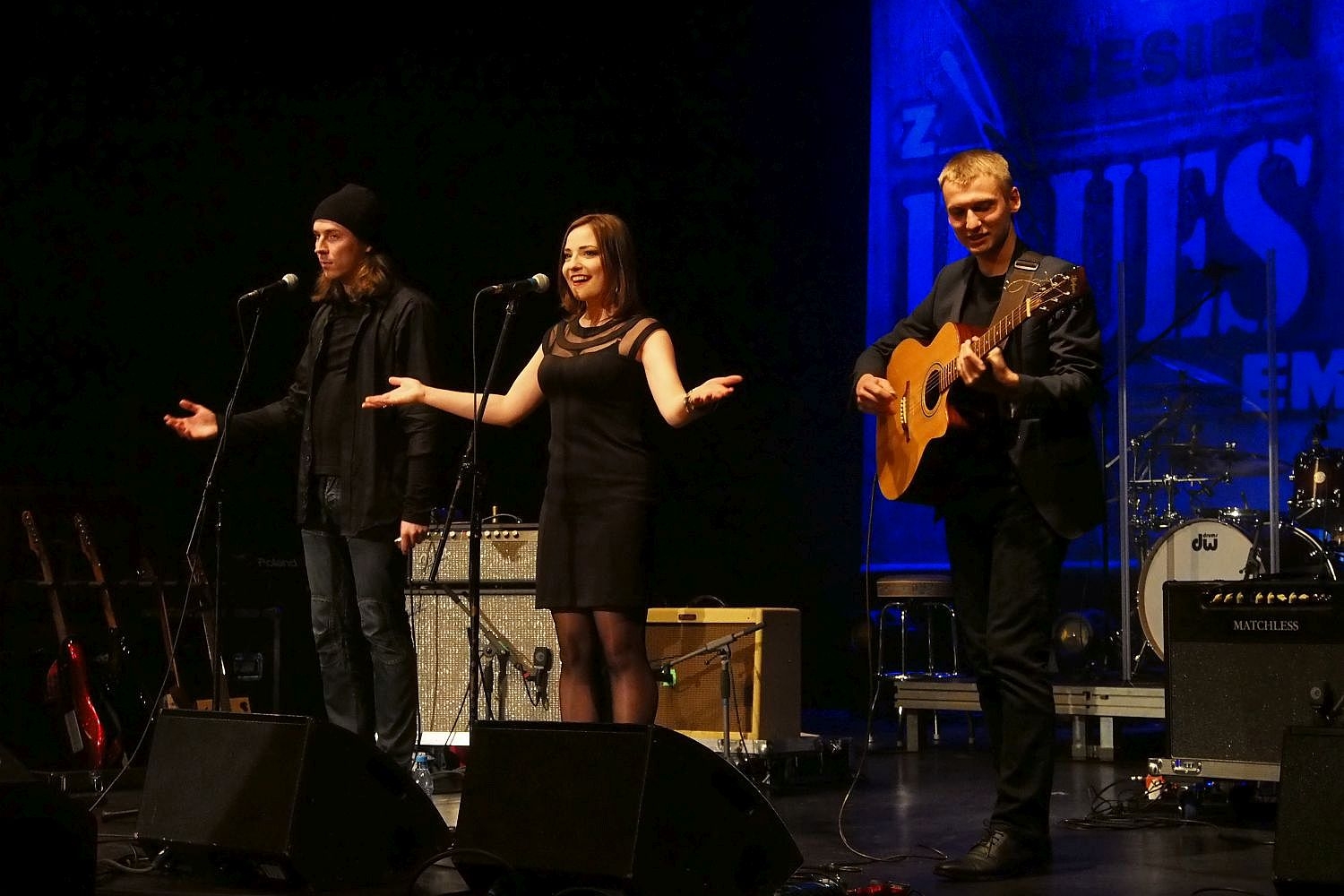 Hot Tamales Trio at kino Forum, Białystok, during 32. Jesień z Bluesem 2016 festival